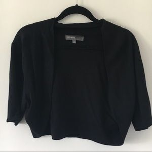 Short black cardigan